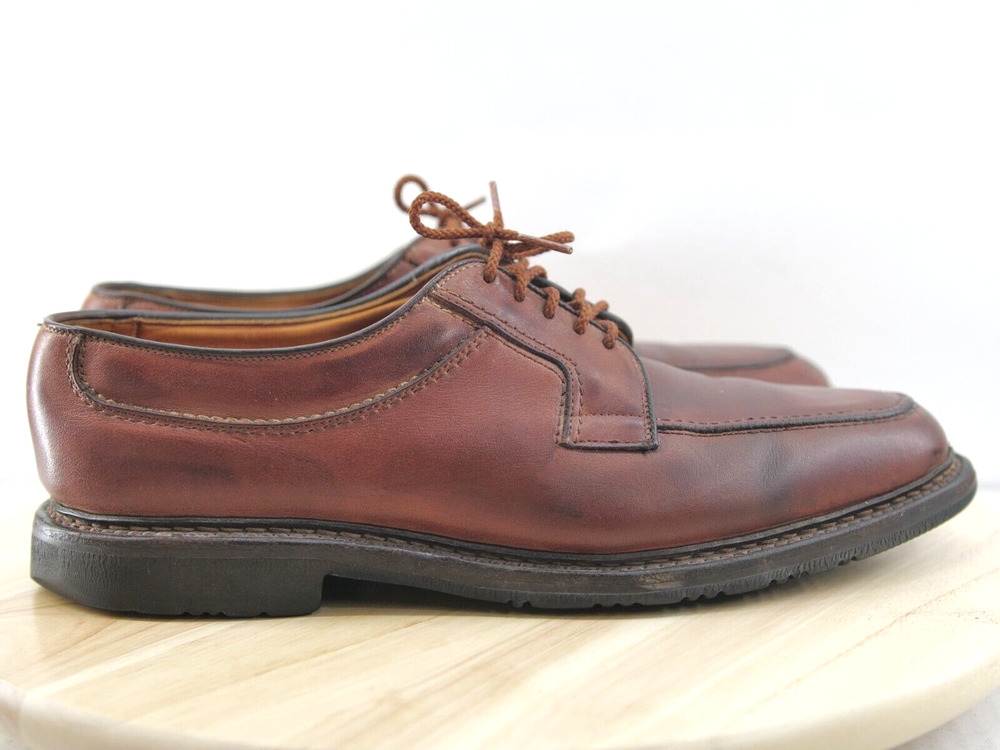 Allen Edmonds Wilbert Men Size 10D‎ Brown Leather Split Toe Derby Dress Shoes